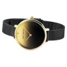 Montre Femme Just Watch bracelet acier inoxydable noir cadran dégradé doré et noir