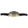 Montre Homme Alain Miller bracelet cuir synthétique noir boîtier doré cadran noir