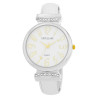 Montre Femme Excellanc jonc argenté cadran blanc chiffres dorés