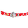 Montre Enfant Excellanc bracelet silicone rouge cadran blanc 27 mm