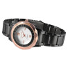 Montre Excellanc bracelet métal noir Femme cadran argenté