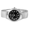 Montre Homme Classique bracelet acier inoxydable argenté dateur 36 mm