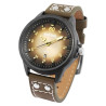 Montre Homme bracelet cuir véritable vert luan Raptor