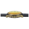 Montre Homme Chill bracelet cuir synthétique noir cadran jaune