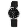 Montre Homme Leonardo Verrelli bracelet cuir synthétique noir cadran noir 39 mm