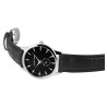 Montre Homme Leonardo Verrelli bracelet cuir synthétique noir cadran noir 39 mm