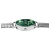 Montre Homme Classique bracelet acier inoxydable argenté cadran vert