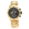 Montre Homme Raptor chronographe doré cadran noir bracelet acier
