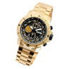 Montre Homme Raptor chronographe doré cadran noir bracelet acier