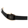 Montre Femme Akzent bracelet cuir synthétique noir cadran noir