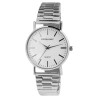 Montre Femme Excellanc bracelet acier inoxydable argenté bracelet extensible 37 mm