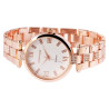 Montre Femme Excellanc bracelet métal doré rose cadran argenté 33 mm