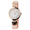Montre Femme Excellanc bracelet métal doré rose cadran blanc 34 mm