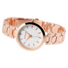 Montre Femme Excellanc bracelet métal doré rose cadran blanc 34 mm