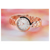 Montre Femme Excellanc bracelet métal doré rose cadran blanc 34 mm