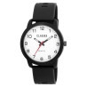 Montre Homme Classix bracelet silicone noir cadran blanc
