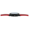 Montre Homme bracelet cuir synthétique rouge QBos cadran noir