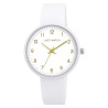Montre Just Watch bracelet silicone blanc Femme cadran chiffres dorés