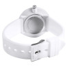 Montre Just Watch bracelet silicone blanc Femme cadran chiffres dorés