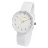 Montre Just Watch bracelet silicone blanc Femme cadran chiffres dorés