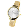 Montre Femme Excellanc bracelet acier inoxydable doré cadran argenté 34 mm