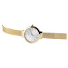 Montre Femme Excellanc bracelet acier inoxydable doré cadran argenté 34 mm