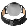 Montre bracelet cuir synthétique noir Excellanc Homme cadran noir chiffres dorés