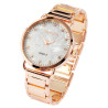 Montre Excellanc bracelet métal doré rose Femme cadran blanc 38 mm