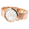 Montre Excellanc bracelet métal doré rose Femme cadran blanc 38 mm