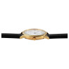 Montre Homme Q&Q bracelet cuir synthétique noir cadran blanc 39 mm