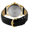 Montre Homme Q&Q bracelet cuir synthétique noir cadran blanc 39 mm
