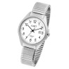 Montre Homme bracelet extensible titane Just Watch cadran blanc 38 mm