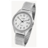 Montre Homme bracelet extensible titane Just Watch cadran blanc 38 mm
