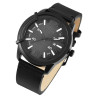 Montre Homme bracelet cuir véritable noir davian Raptor