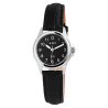 Montre bracelet cuir véritable noir Just Watch Femme cadran noir 27 mm