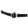 Montre bracelet cuir véritable noir Just Watch Femme cadran noir 27 mm