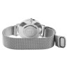 Montre Mixte Excellanc bracelet acier inoxydable argenté cadran noir