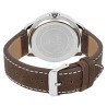 Montre Homme bracelet cuir marron Excellanc cadran blanc chiffres arabes