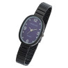 Montre Femme Excellanc bracelet métal noir cadran bleu