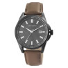 Montre Homme Just Watch bracelet cuir véritable brun 45 mm