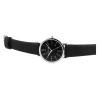 Montre Excellanc Femme bracelet cuir synthétique noir cadran noir 36 mm