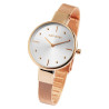 Montre bracelet acier inoxydable doré rose Just Watch Femme cadran argenté