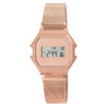 Montre Q&Q bracelet acier inoxydable doré rose maille milanaise Femme