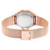 Montre Q&Q bracelet acier inoxydable doré rose maille milanaise Femme