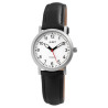 Montre Femme Just Watch bracelet cuir véritable noir titane 30 mm