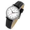 Montre Femme Just Watch bracelet cuir véritable noir titane 30 mm