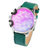 Montre Homme bracelet cuir véritable vert arve Raptor