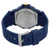 Montre Homme Q&Q bracelet plastique bleu cadran bleu 44 mm