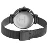 Montre Femme Excellanc bracelet acier inoxydable noir cadran noir 34 mm