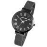 Montre Femme Excellanc bracelet acier inoxydable noir cadran noir 34 mm